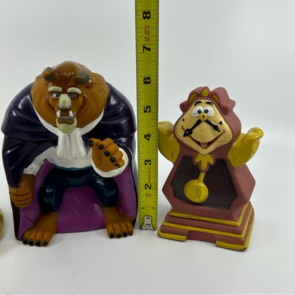 Set of 3 Vintage Beauty and The Beast Pizza Hut Disney Hand Puppets. - Picture 6 of 10